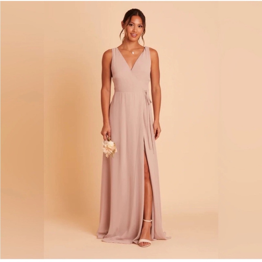 Birdy Grey Sleeveless Maxi Wrap Dress Minae in Taupe Size 3X